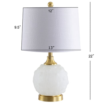 Ilsa 22" Dotted Glass/Metal LED Table Lamp - JONATHAN Y